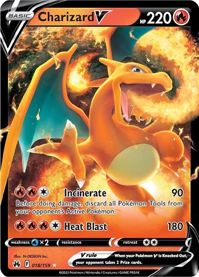 Pokemon - Charizard V - 18/159 - Ultra Rare - NM