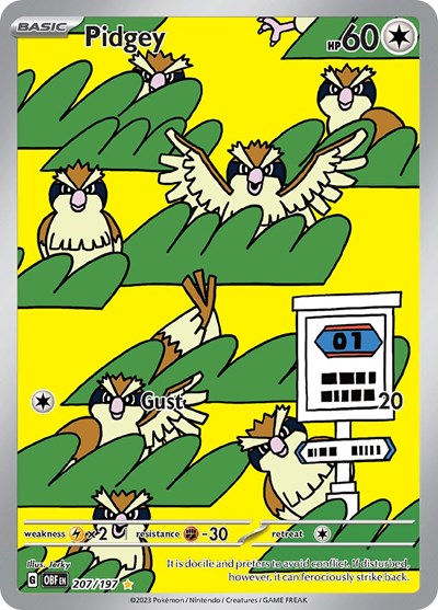 Pokemon - Pidgey - 207/197 - Illustration Rare - NM