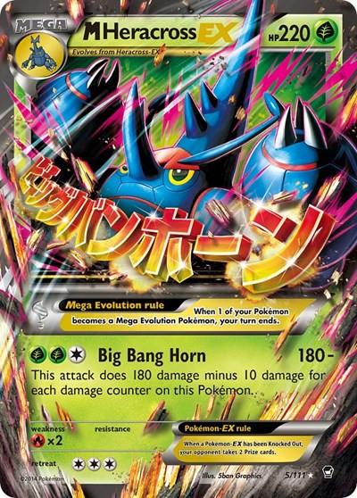 Pokemon - M Heracross EX - Ultra Rare - 5/111 - NM