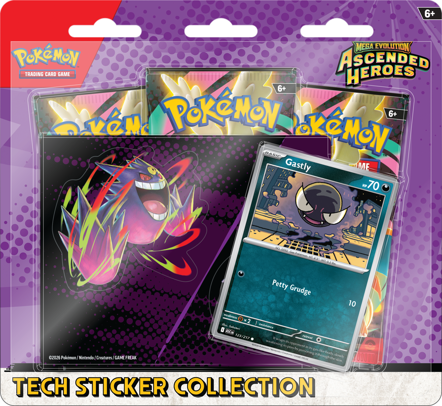 Pokemon - Mega Evolution: Ascended Heroes Tech Sticker Collection (Gastly)