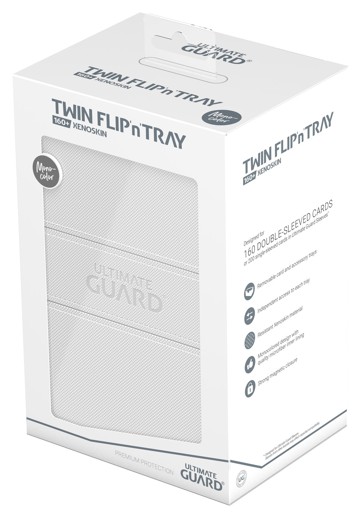 Ultimate Guard - Twin Flip'n'Tray Deck Case 160+ Monocolor - White