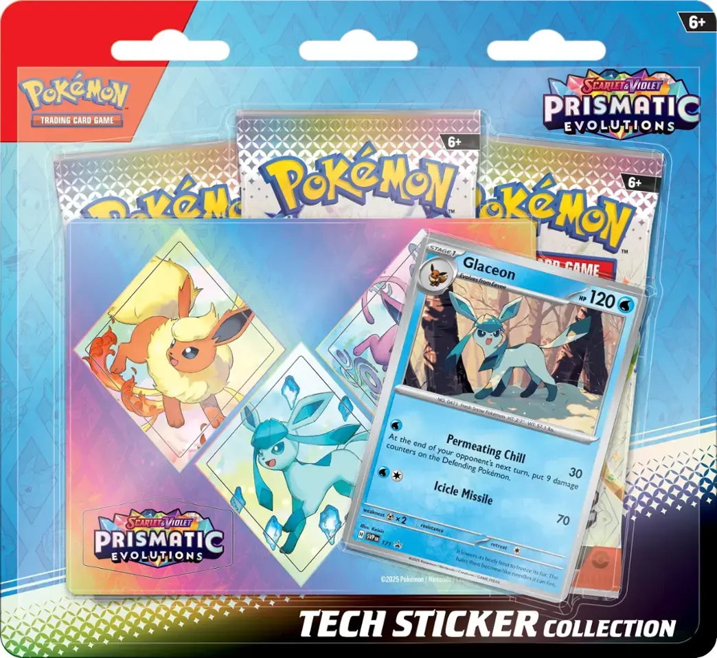 Pokemon - Prismatic Evolutions - Tech Sticker Collection (Glaceon)