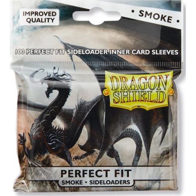Dragon Shield - Perfect Fit Sideloader Smoke Inner Card Sleeves: 100 count