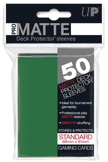Ultra Pro: Deck Protector Sleeves - Standard Matte (50-Count) Green
