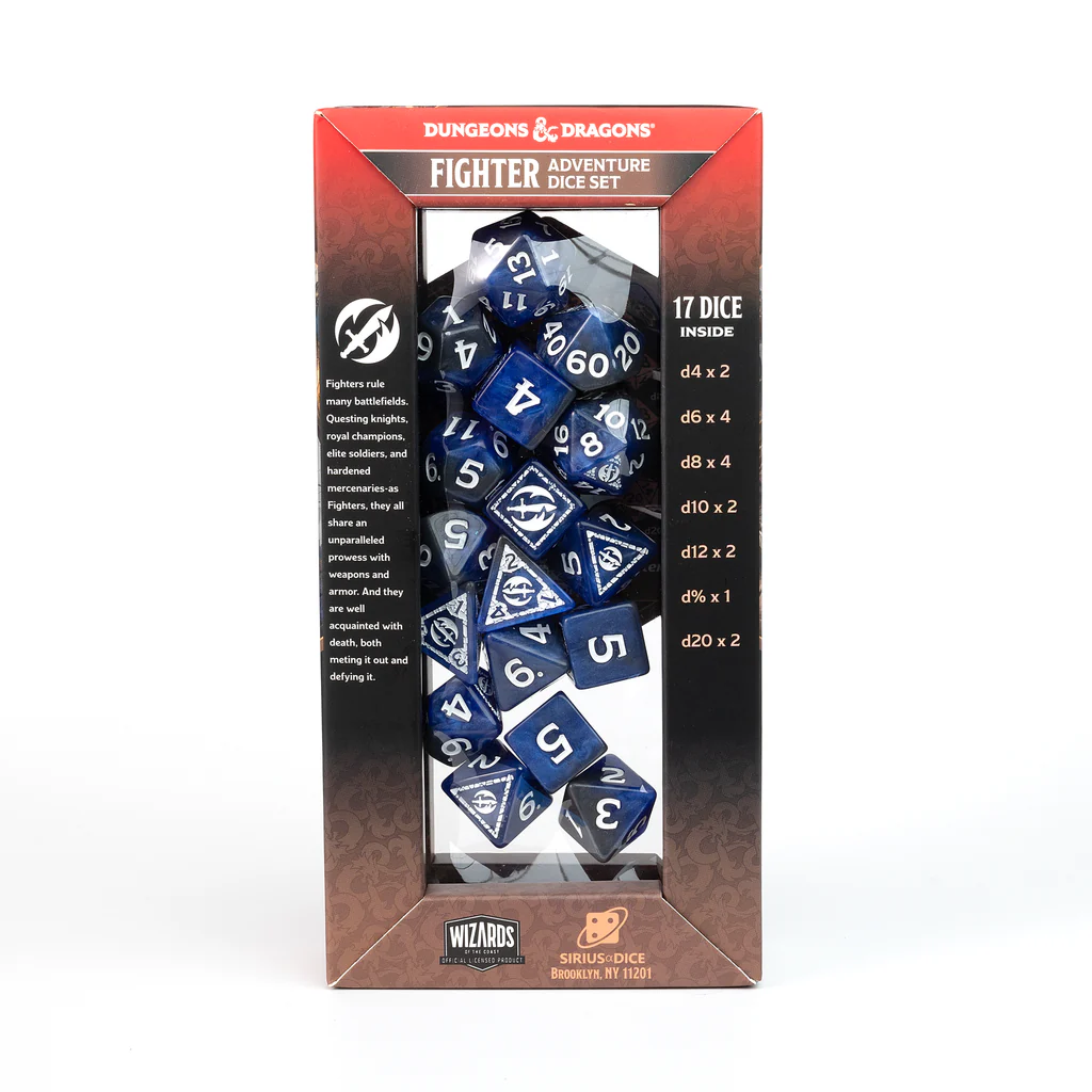 Dungeons & Dragons Adventure Dice Sets: FIGHTER: BLUE
