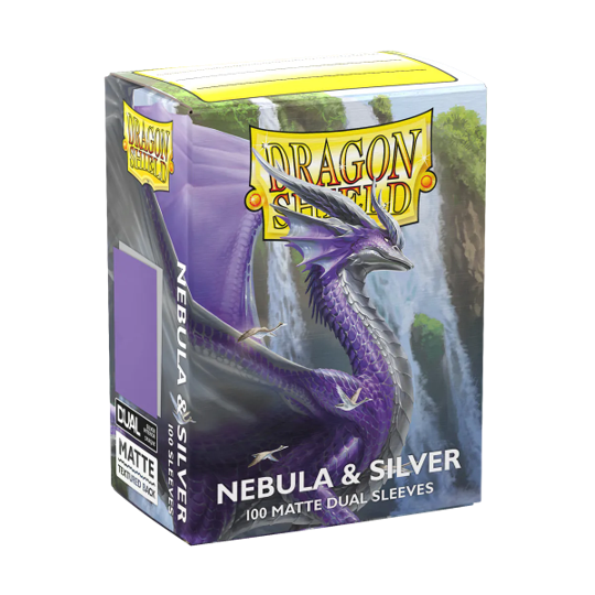 Dragon Shield Sleeves - Dual Matte (100-Count) Nebula and Silver
