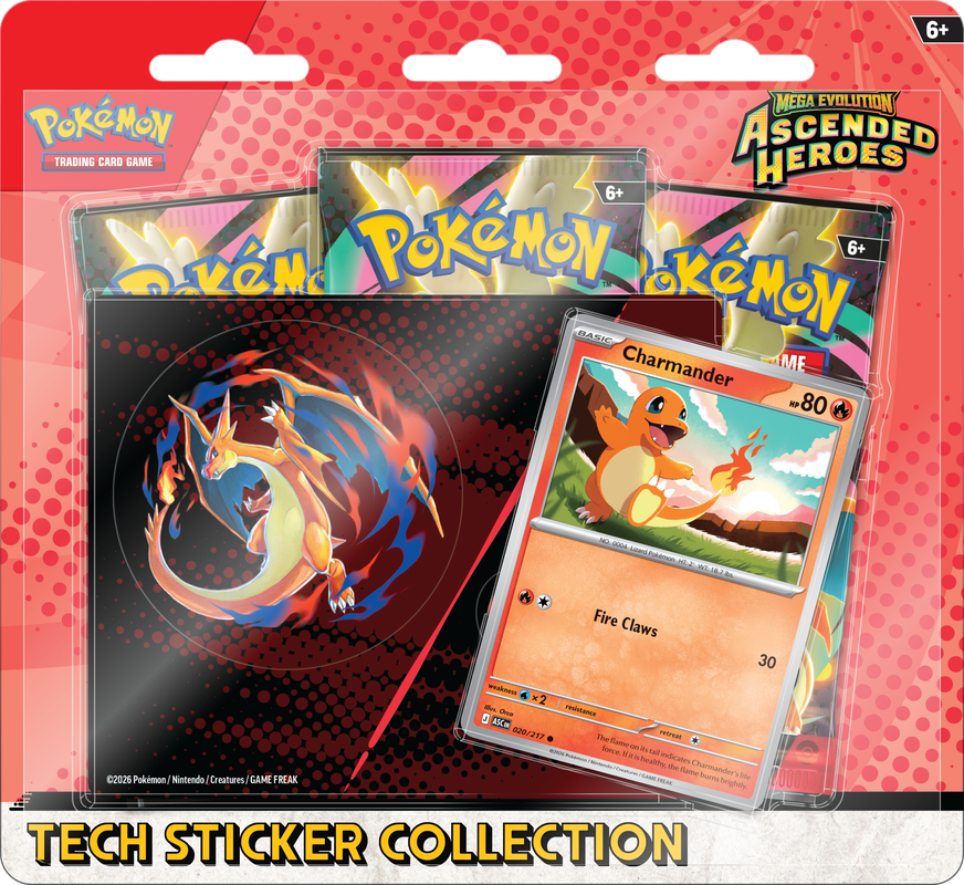 Pokemon - Mega Evolution: Ascended Heroes Tech Sticker Collection (Charmander)