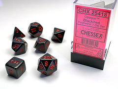 Chessex 7-Die Set Box - Black/Red
