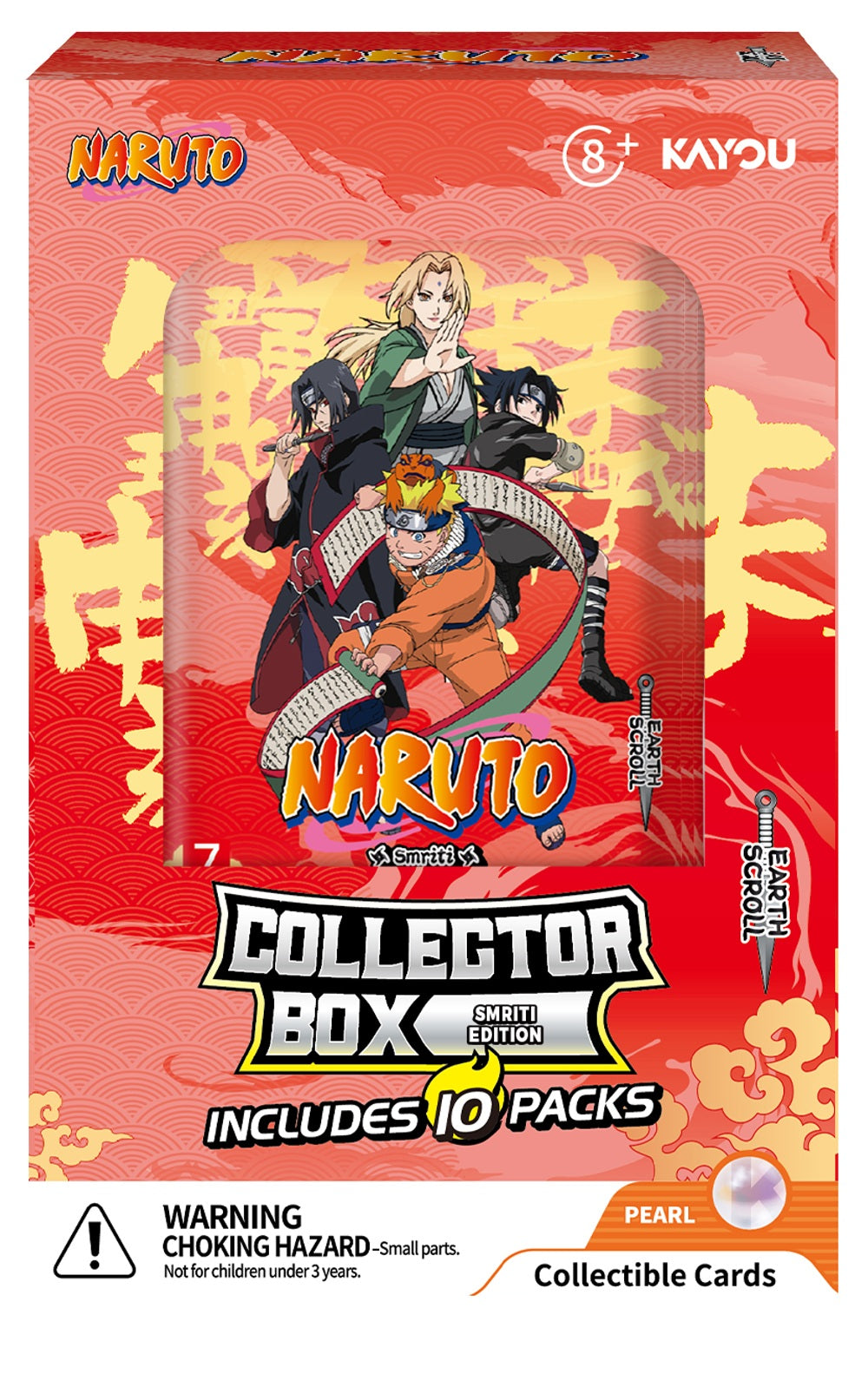 Naruto Smriti Collectible Cards Earth Scroll Series 2 - 5 Pack Collector Box