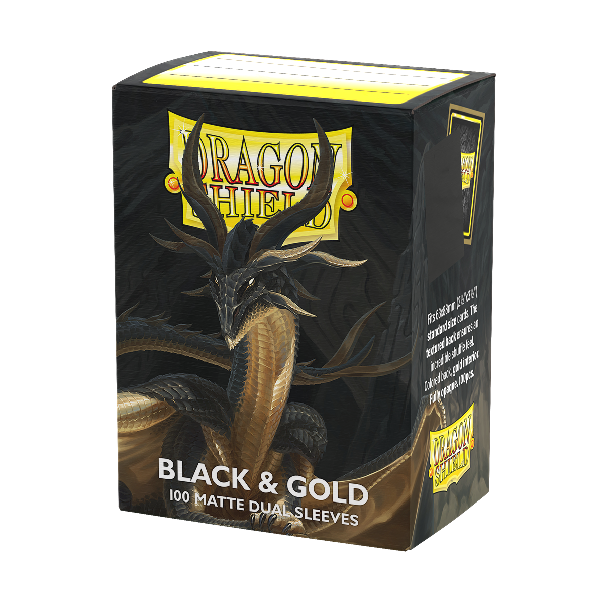 Dragon Shield - Sleeves Dual Matte Black & Gold (100ct)