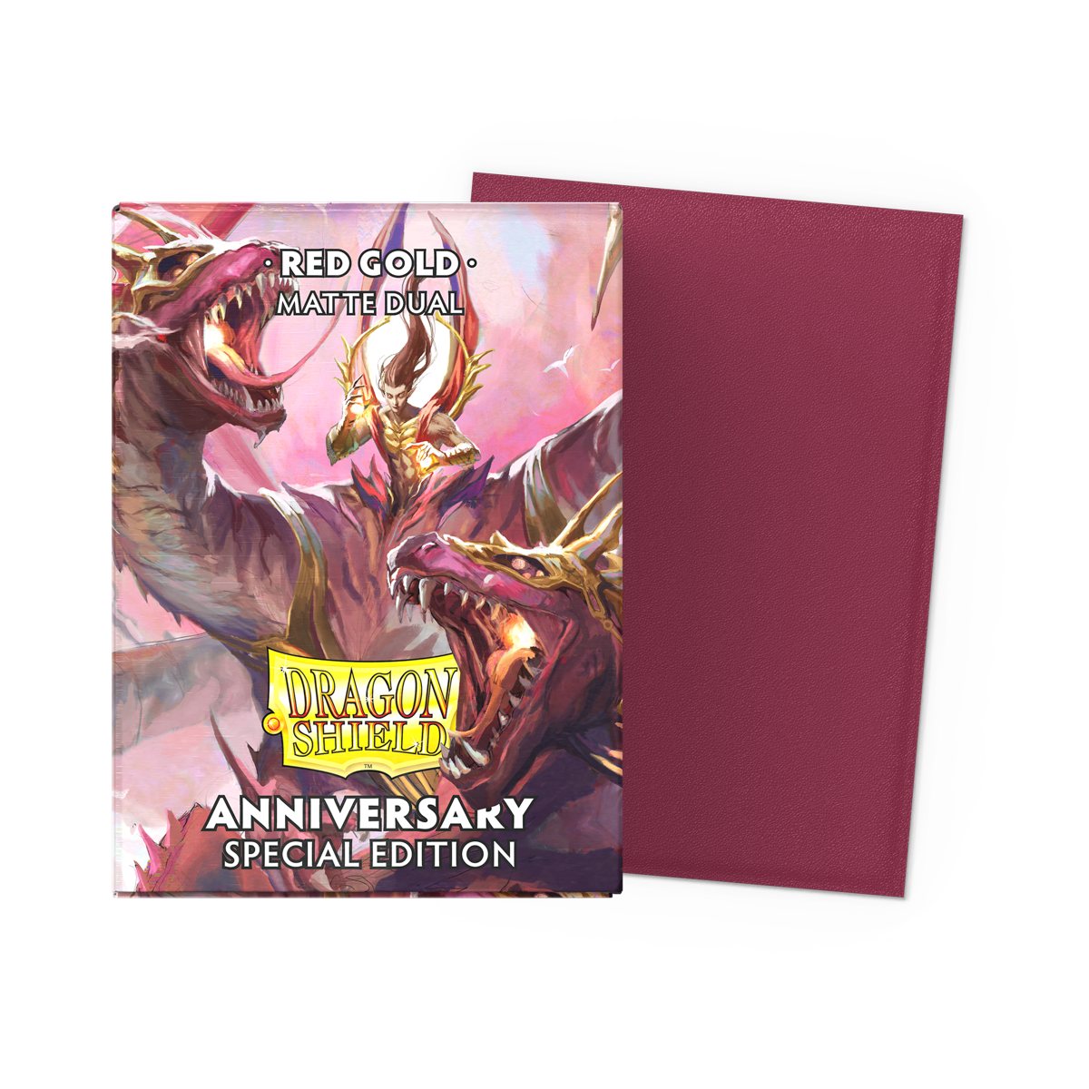 Dragon Shield Sleeves - Dual Matte - Special Anniversary Edition - Red/Gold (100CT)