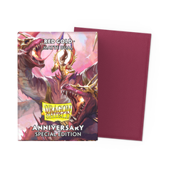 Dragon Shield Sleeves - Dual Matte - Special Anniversary Edition - Red/Gold (100CT)