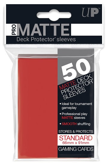 Ultra Pro: Deck Protector Sleeves - Standard Matte (50-Count) Red