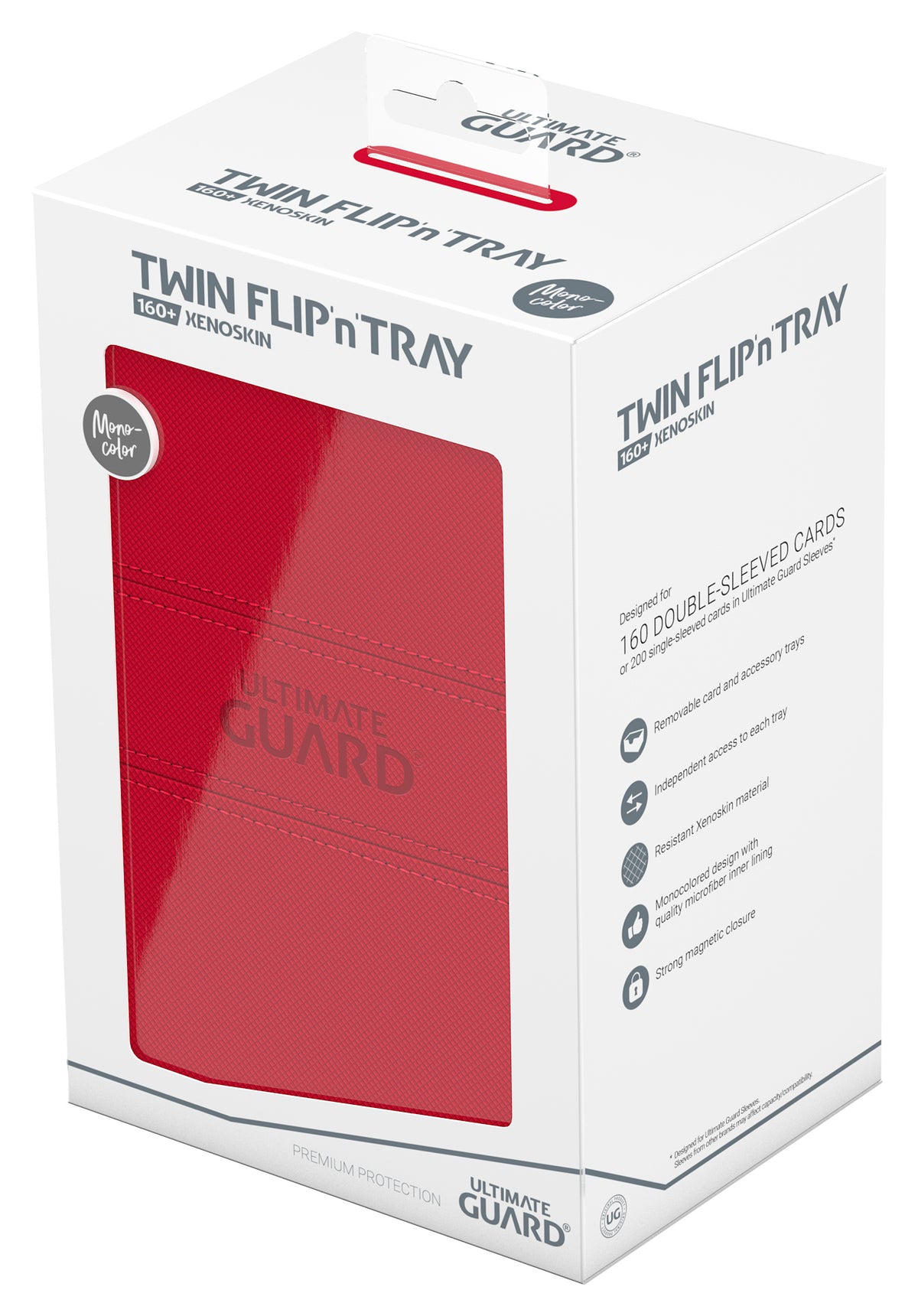 Ultimate Guard - Twin Flip'n'Tray Deck Case 160+ Monocolor - Red