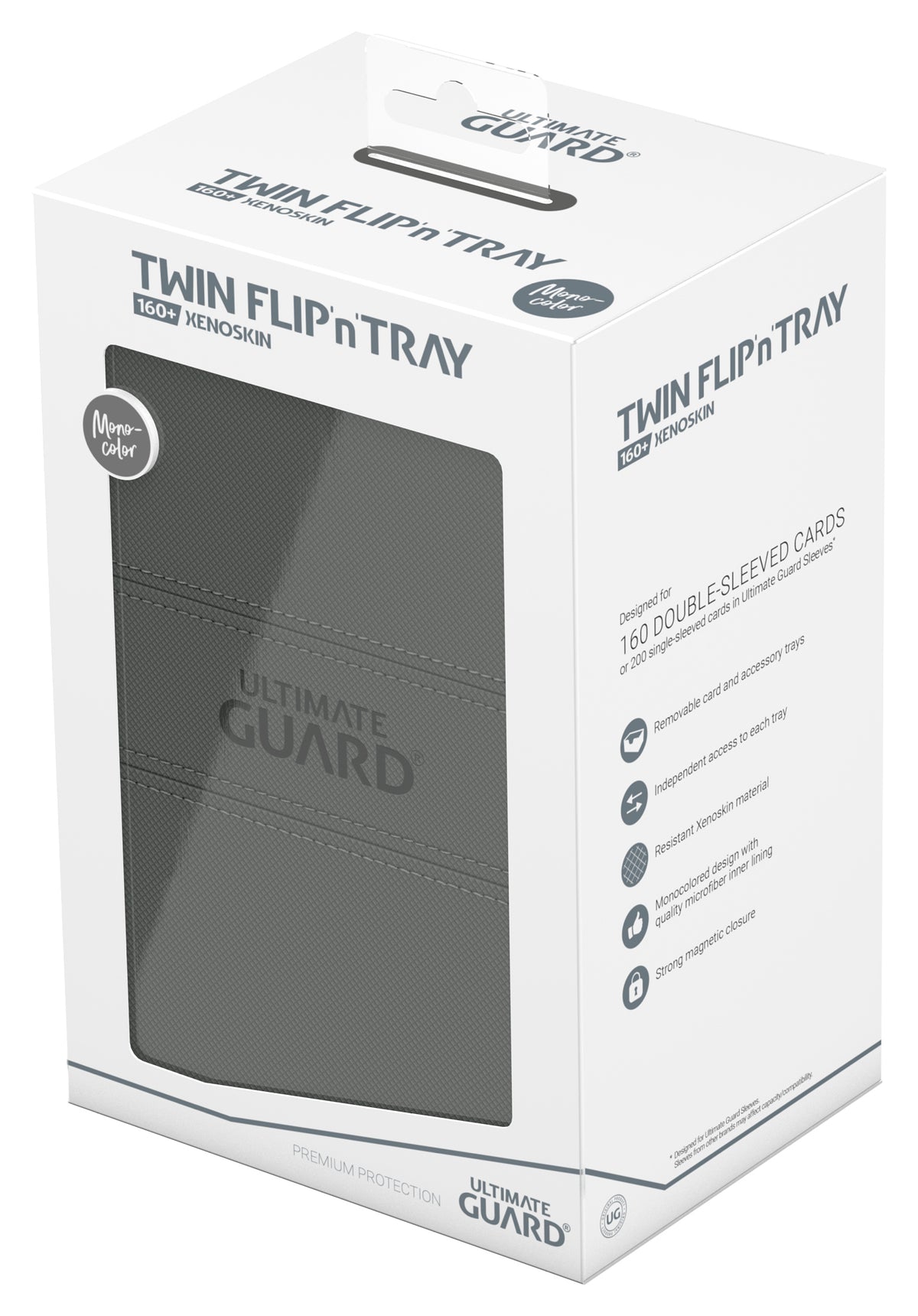 Ultimate Guard - Twin Flip'n'Tray Deck Case 160+ Monocolor - Grey