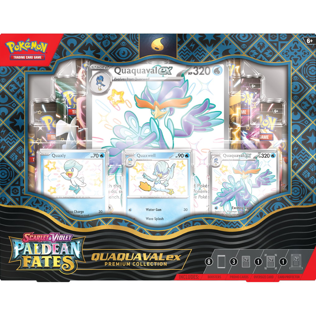 Pokemon - Paldean Fates - EX Premium Collection: Shiny Quaquaval ex