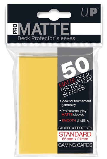 Ultra Pro: Deck Protector Sleeves - Standard Matte (50-Count) Yellow