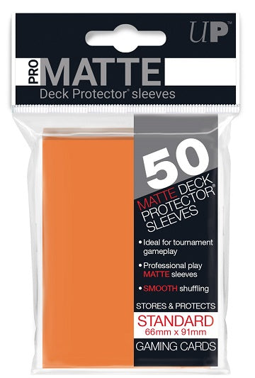 Ultra Pro: Deck Protector Sleeves - Standard Matte (50-Count) Orange