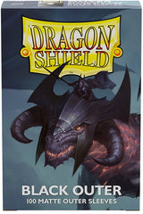 Dragon Shield: Matte Black- Outer Sleeves STANDARD SIZE