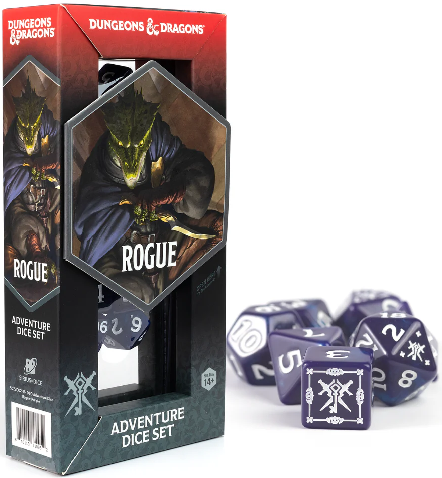 Dungeons & Dragons Adventure Dice Sets: ROGUE: PURPLE