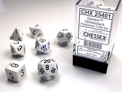 Chessex 7-Die Set Box - White/Black