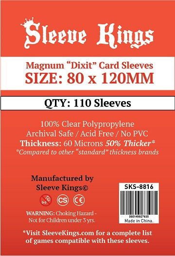 Sleeve Kings - Card Game Sleeves 80mm X 120mm 110ct