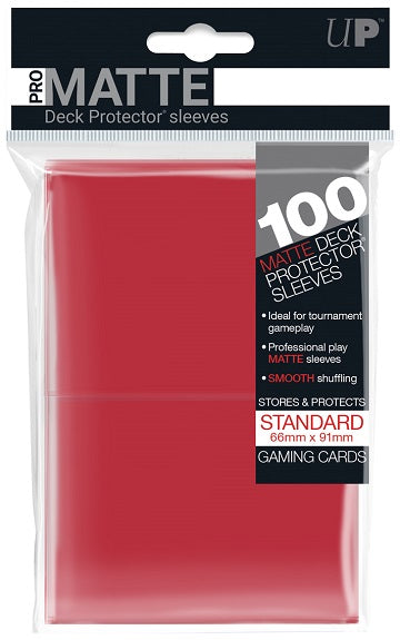 Ultra Pro: Deck Protector Sleeves - Matte (100-Count) Red
