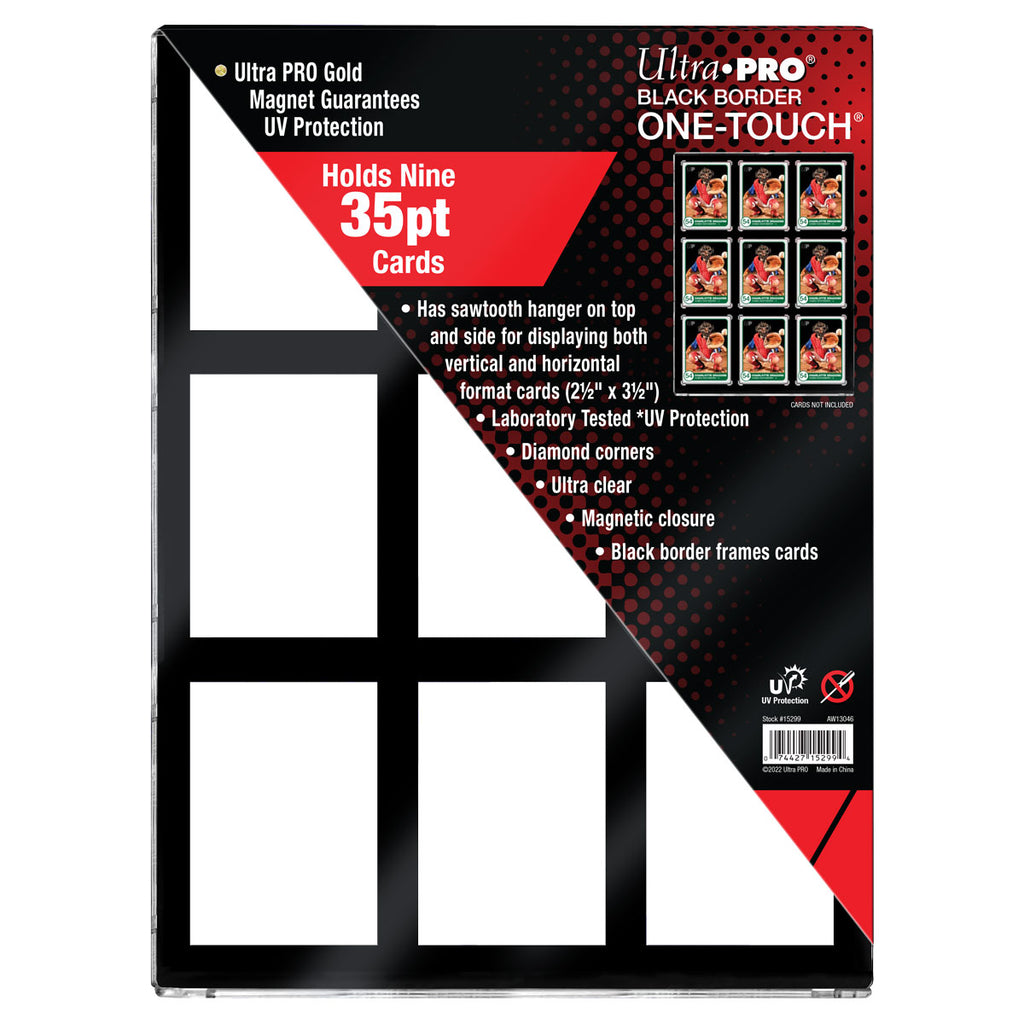Ultra Pro - 1-Touch 35pt 9-Card Black Border Frames