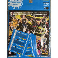 Panini - 2023 -24 NBA Sticker &amp; Card Collection Album + 5 Packs Stickers