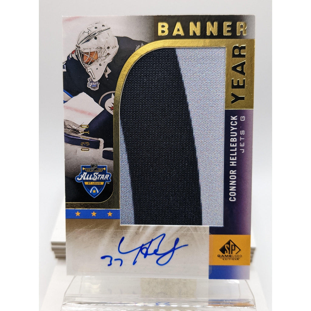 Connor Hellebuyck - 2020-21 SP Game Used - 2020 NHL All-Star Game Banner Year Relics Autographs #AS20-CH (SN10) - Geek & Co. 2.0