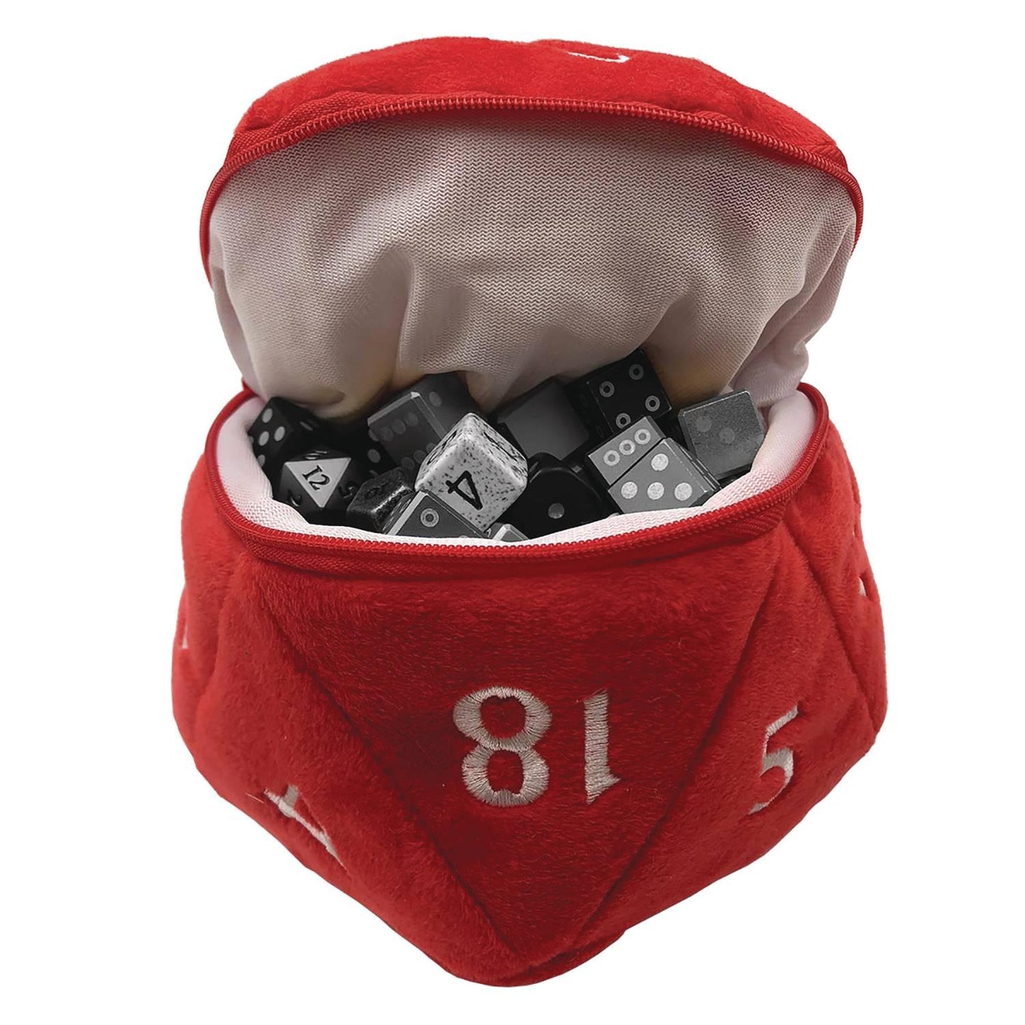 D20 Plush Dice Bag - Red - Geek & Co.