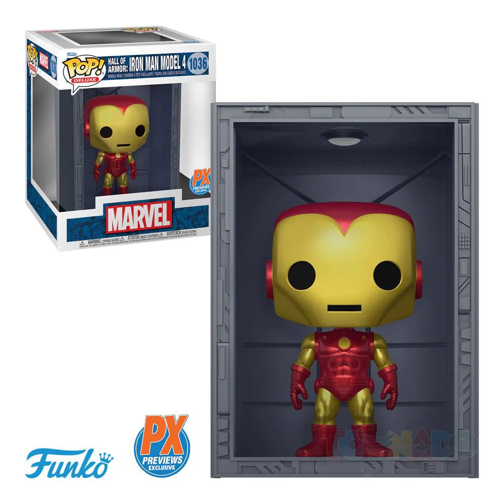 Funko POP! Deluxe: PX Previews Hall of Armor - Iron Man Model 4 - Geek & Co.