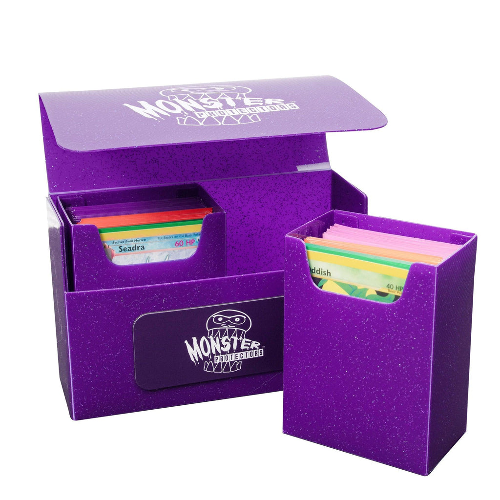 Monster - XL Dual Deck Box - Purple Glitter - Geek & Co.