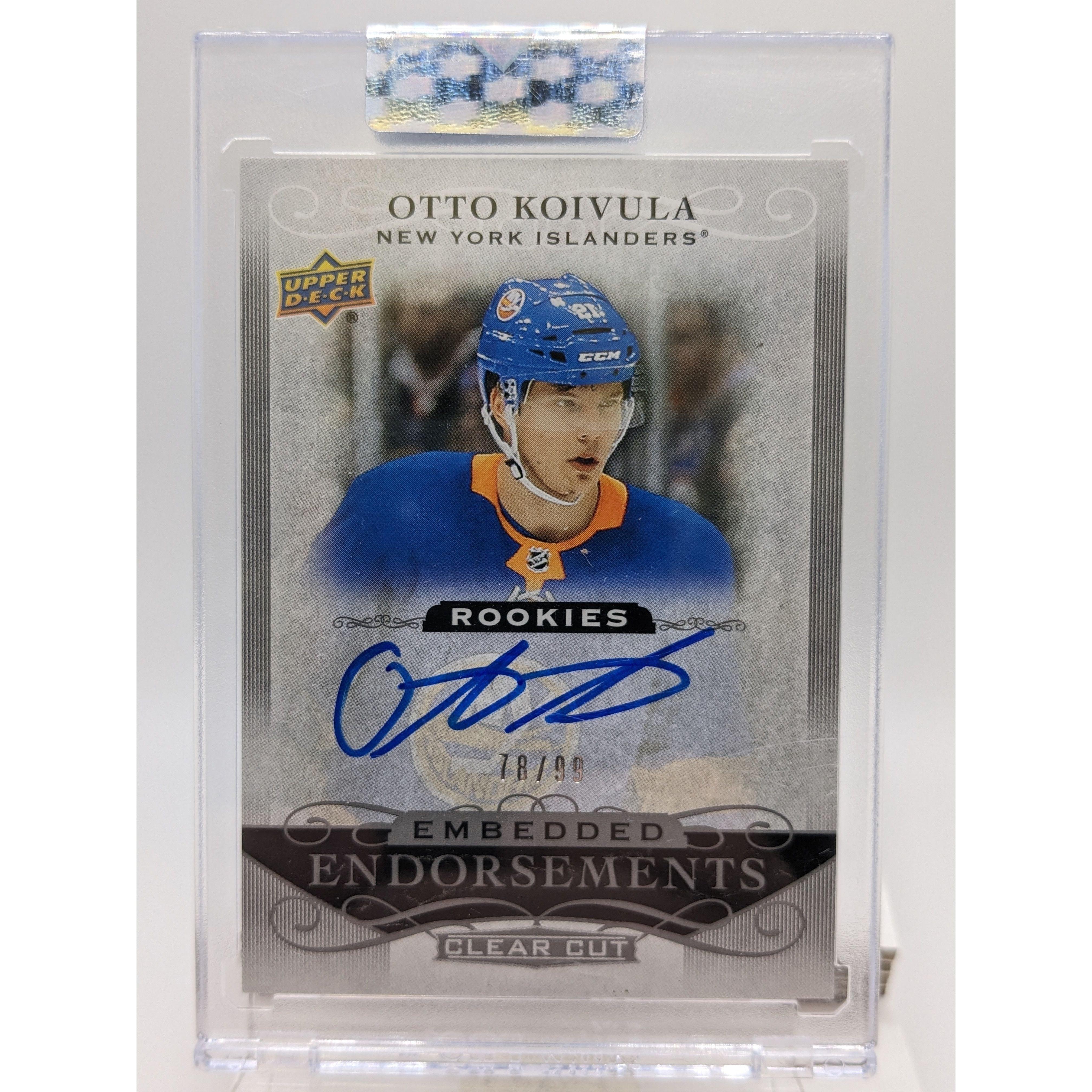 Otto Koivula - 2019-20 Clear Cut - Embedded Endorsements Rookies #EE-OK (SN99) - Geek & Co. 2.0