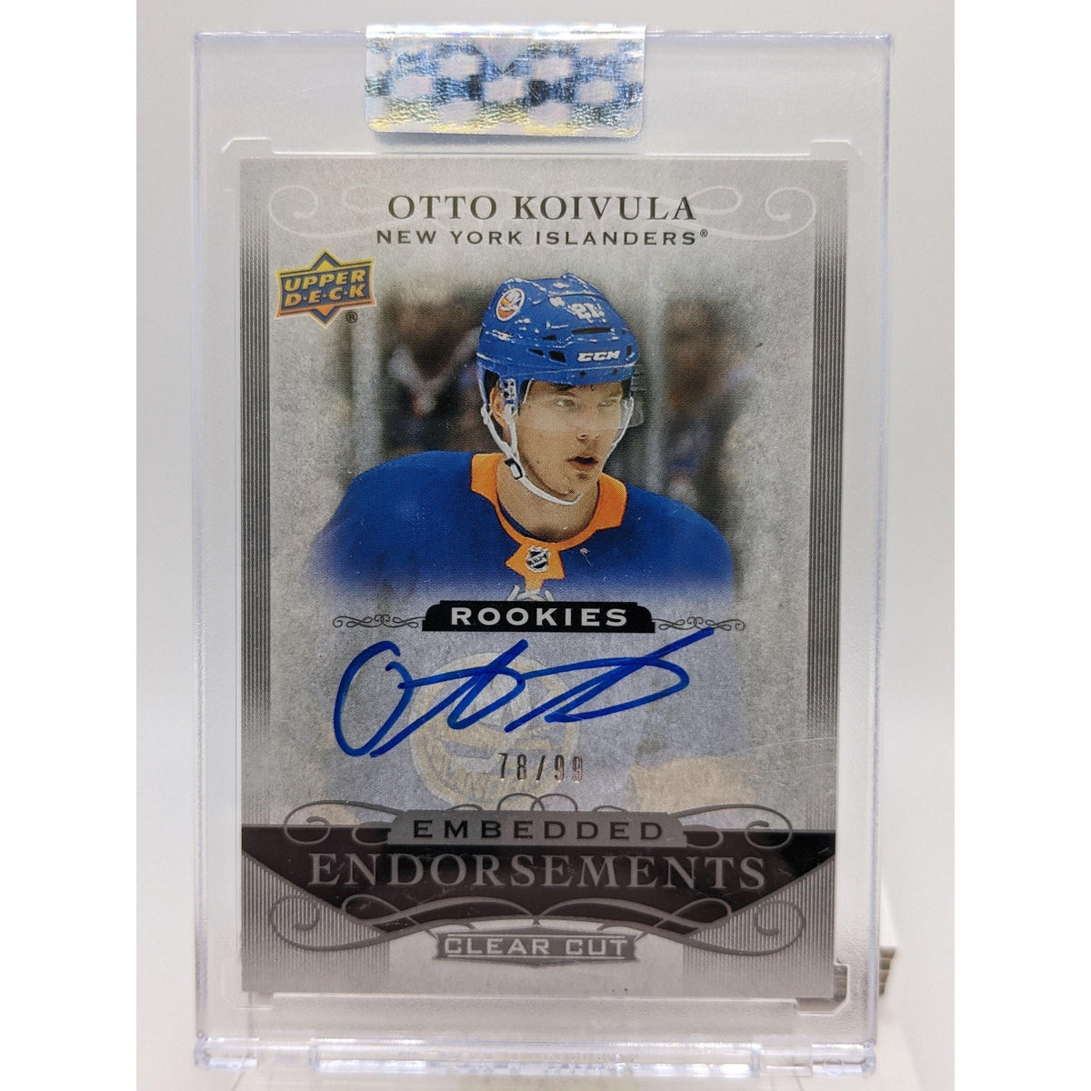Otto Koivula - 2019-20 Clear Cut - Embedded Endorsements Rookies #EE-OK (SN99) - Geek & Co. 2.0