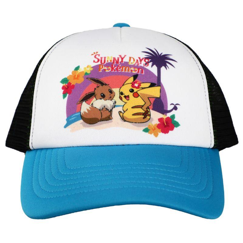 Pokemon Pikachu Eevee Sunny Days Snapback Trucker Hat - Geek & Co.