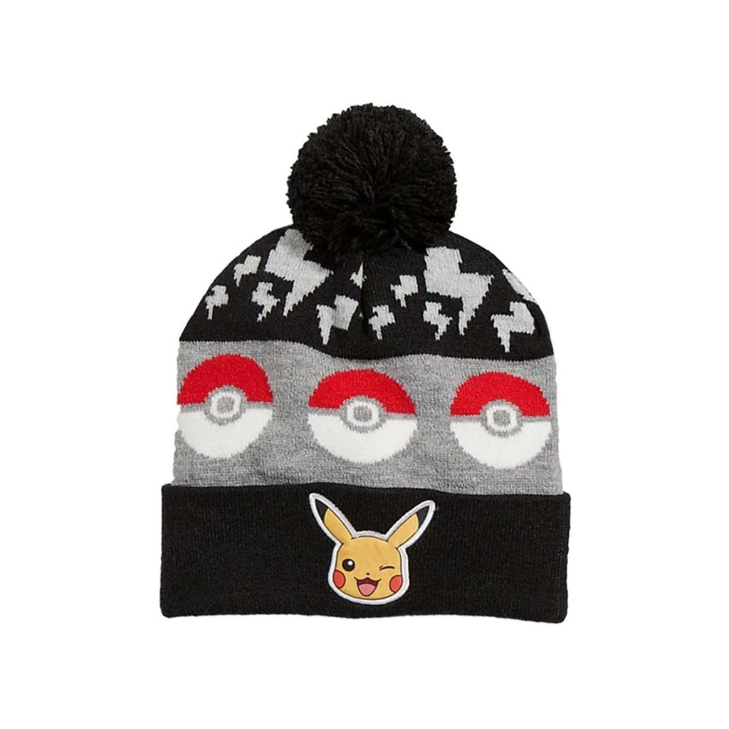 Pokemon: Pikachu with Pokeball Print Winter Hat Beanie Tuque - Geek & Co.