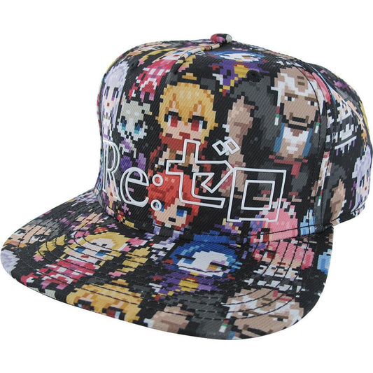 Re Zero 8 Bit Character Sublimated Snapback Hat - Geek & Co.