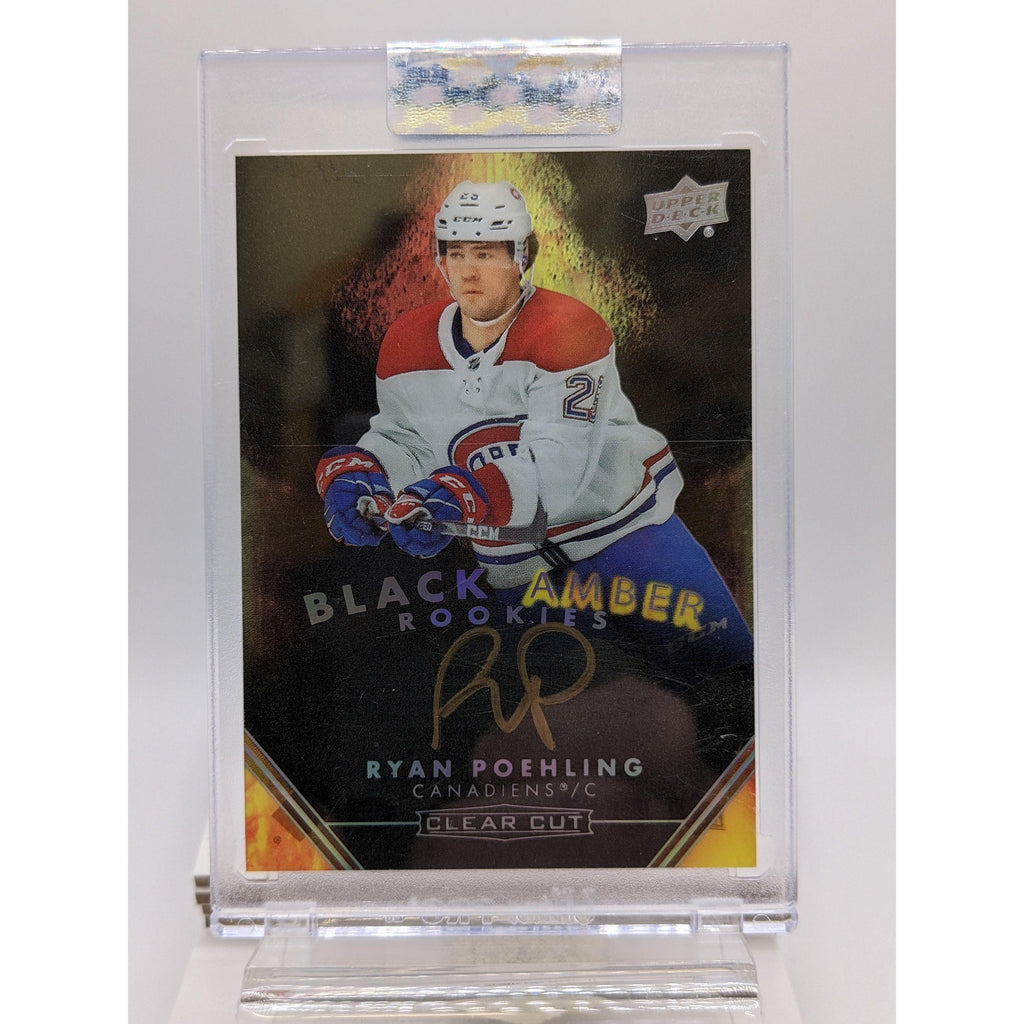 Ryan Poehling - 2019-20 Clear Cut - Black Amber Rookies Autograph - Geek & Co. 2.0