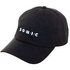 Sonic The Hedgehog Kanji Adjustable Ball Cap Hat Black - Geek & Co.