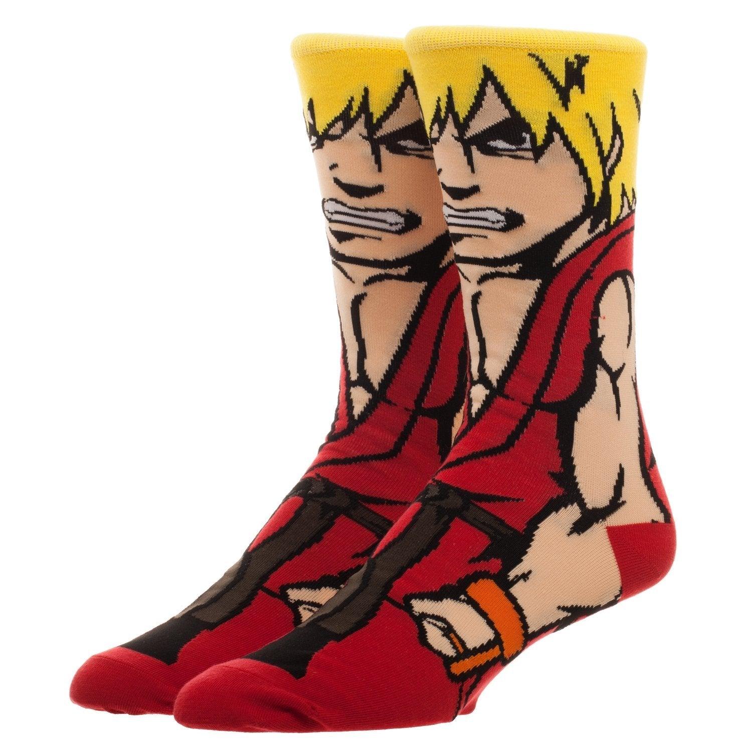 Street Fighter: Ken - Character Crew Socks (Adult Size) - Geek & Co.