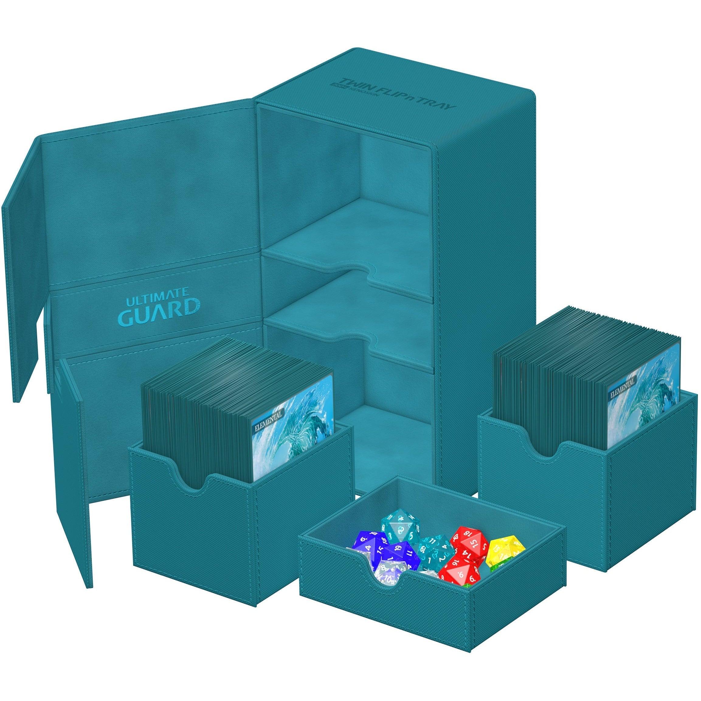 Ultimate Guard - Twin Flip'n'Tray Deck Case Monocolor - Teal - Geek & Co.