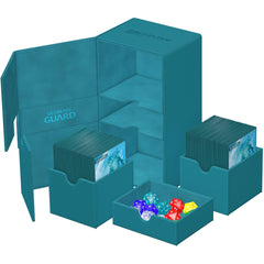 Ultimate Guard - Twin Flip'n'Tray Deck Case Monocolor - Teal - Geek & Co.