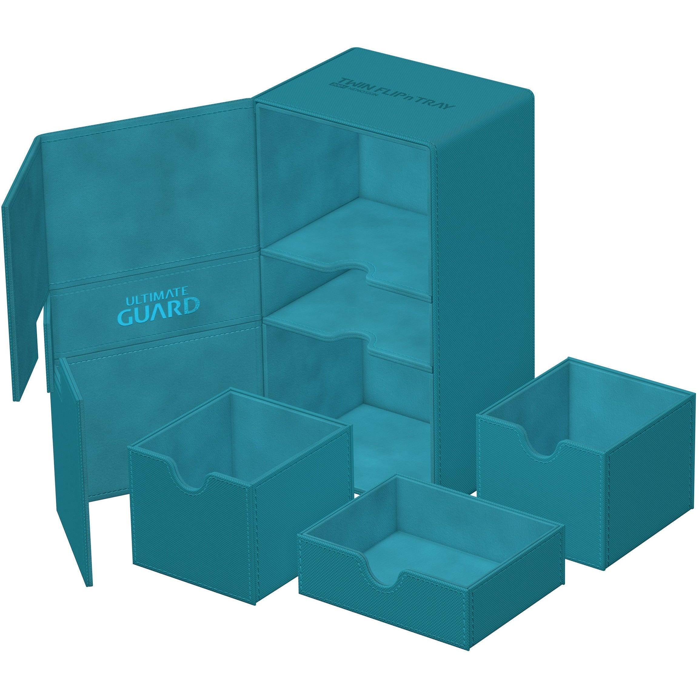 Ultimate Guard - Twin Flip'n'Tray Deck Case Monocolor - Teal - Geek & Co.