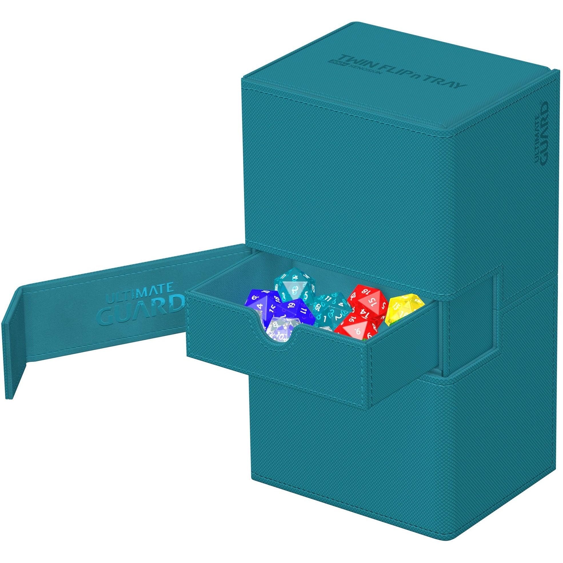 Ultimate Guard - Twin Flip'n'Tray Deck Case Monocolor - Teal - Geek & Co.
